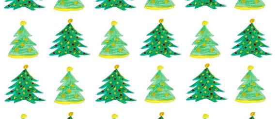 Getekende kerstbomen